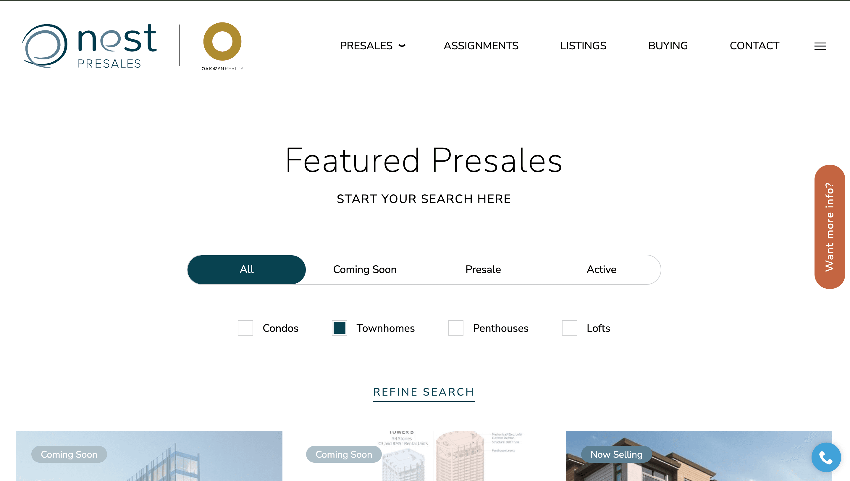 Nest Presales screenshot